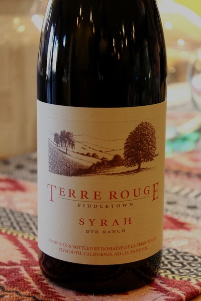 2017 TERRE ROUGE Syrah, DTR Ranch, Fiddletown, Organic 1